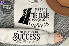 Embrace the climb Sleeve SVG, Motivational Sleeve SVG Product Image 1