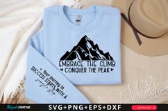 Embrace The Climb Sleeve SVG, Motivational SVG Design Product Image 1