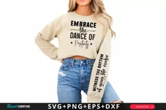Embrace The Dance Of Sleeve SVG, Positive SVG Design Product Image 1