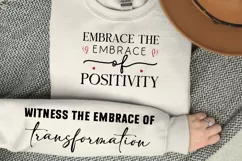 Embrace The Embrace Of Positivity SVG, Sleeve SVG Design Product Image 1