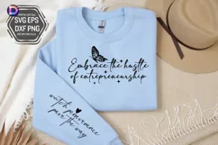Embrace the hustle of entrepreneurship Sleeve SVG Product Image 2