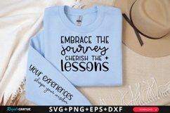 Embrace The Journey Sleeve SVG, Motivational SVG Design Product Image 1