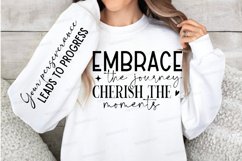 Embrace The Journey Sleeve SVG, Motivational SVG Design Product Image 2