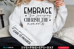 Embrace The Journey Sleeve SVG, Motivational SVG Design Product Image 1