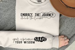 Embrace The Journey Sleeve SVG, Motivational SVG Design Product Image 3