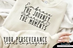 Embrace The Journey Sleeve SVG, Motivational SVG Design Product Image 1