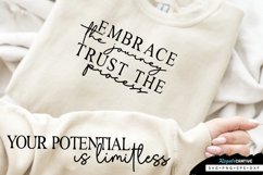 Embrace The Journey Sleeve SVG, Inspirational SVG Design Product Image 3