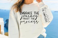 Embrace The Journey Sleeve SVG, Motivational SVG Design Product Image 2