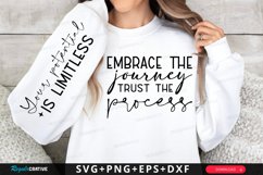 Embrace The Journey Sleeve SVG, Motivational SVG Design Product Image 1