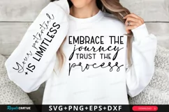 Embrace The Journey Sleeve SVG, Motivational SVG Design Product Image 1