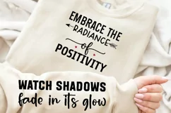 Embrace The Radiance Sleeve SVG, Positive SVG Design Product Image 3