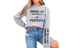 Embrace The Radiance Sleeve SVG, Positive SVG Design Product Image 2