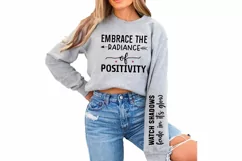 Embrace The Radiance Sleeve SVG, Positive SVG Design Product Image 2