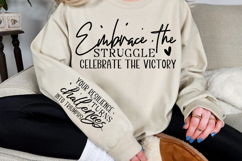 Embrace the struggle celebrate Sleeve Svg Design Product Image 3