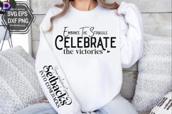 Embrace the struggle Sleeve SVG, Motivational Sleeve SVG Product Image 2