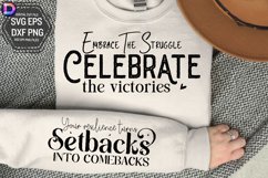 Embrace the struggle Sleeve SVG, Motivational Sleeve SVG Product Image 1