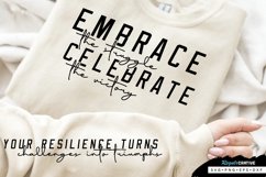 Embrace The Struggle Sleeve SVG, Inspirational SVG Design Product Image 3