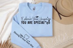 Embrace Your Uniqueness You Are Special Sleeve SVG Product Image 3