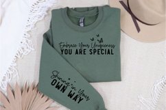 Embrace Your Uniqueness Sleeve SVG, Positivity Sleeve SVG Product Image 3