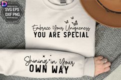 Embrace Your Uniqueness Sleeve SVG, Positivity Sleeve SVG Product Image 1