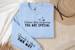 Embrace Your Uniqueness Sleeve SVG, Positivity Sleeve SVG Product Image 2