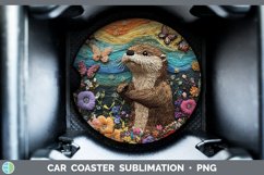 GorgeousEmbroider Car Coaster design.