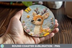 GorgeousEmbroider Round Coaster design.