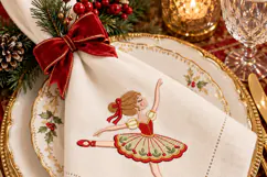 Nutcracker Ballerina Christmas Machine Embroidery Design Product Image 5