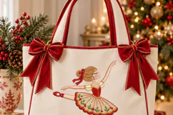 Nutcracker Ballerina Christmas Machine Embroidery Design Product Image 4