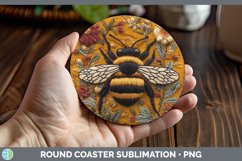 GorgeousEmbroidered Round Coaster design.