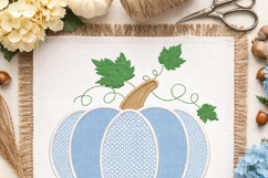 Chinoiserie Pumpkin Embroidery Design Fall Floral Pumpkin Product Image 6
