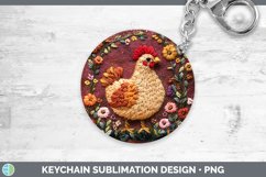 GorgeousEmbroidered Keychain design.