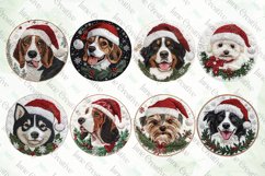 Embroidered Christmas Dog Ornament Clipart Product Image 3