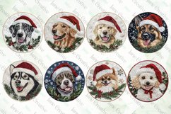 Embroidered Christmas Dog Ornament Clipart Product Image 5