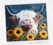 Highland Cow - 20oz. Skinny Tumbler Sublimation Product Image 2