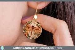 GorgeousEmbroidered Round Earrings design.