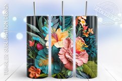 3D tumbler wrap BUNDLE, 3D flowers tumbler design Product Image 18