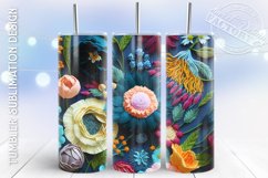 3D tumbler wrap BUNDLE, 3D flowers tumbler design Product Image 19
