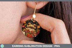 GorgeousEmbroidered Round Earrings design.