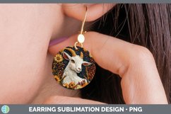 GorgeousEmbroidered Round Earrings design.