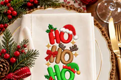 Ho Ho Ho Xmas Machine Embroidery Design Product Image 4