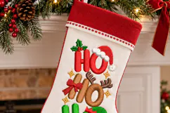 Ho Ho Ho Xmas Machine Embroidery Design Product Image 3