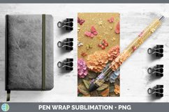 GorgeousEmbroidered Pen Wrap design.