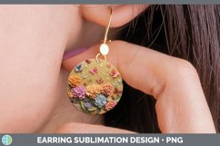 GorgeousEmbroidered Round Earrings design.