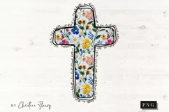 Floral Embroidered John 3:16 PNG | Christian PNG Product Image 4