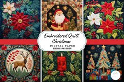 3D Embroidered Quilt Christmas Backgrounds Product Image 1