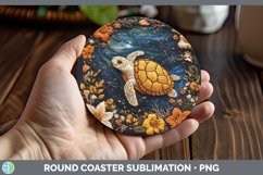 GorgeousEmbroidered Round Coaster design.