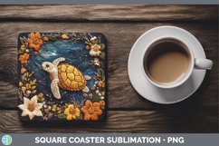 GorgeousEmbroidered Square Coaster design.