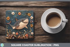 GorgeousEmbroidered Square Coaster design.