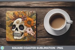 GorgeousEmbroidered Square Coaster design.